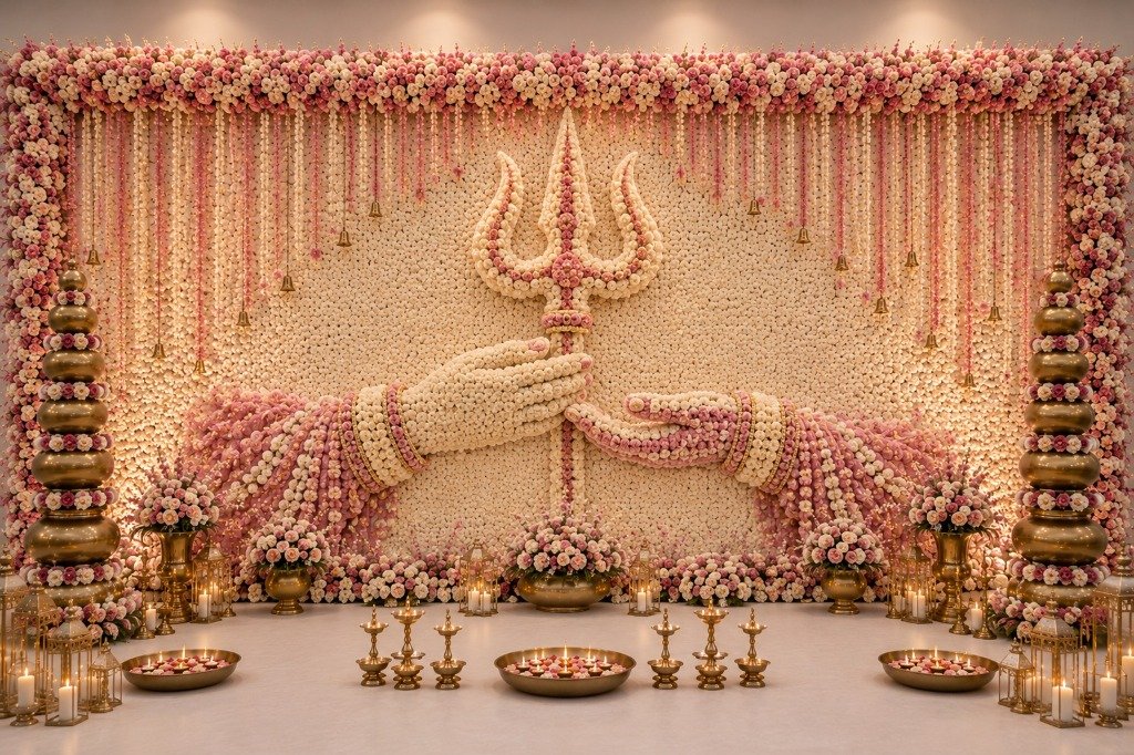 Trishul Floral Setup